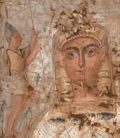 Фрагмент пелены с лицом Осириса